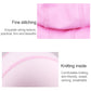 Pink waterproof swim cap close-up of stitched edges and inner knit lining