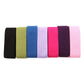 Color-block yoga stretch belt straps, rolled ends in multiple shades