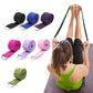 Yoga stretch belt used for stretching, with metal ring and long strap