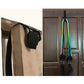 Black door anchor belt with metal carabiners and multicolor resistance ropes