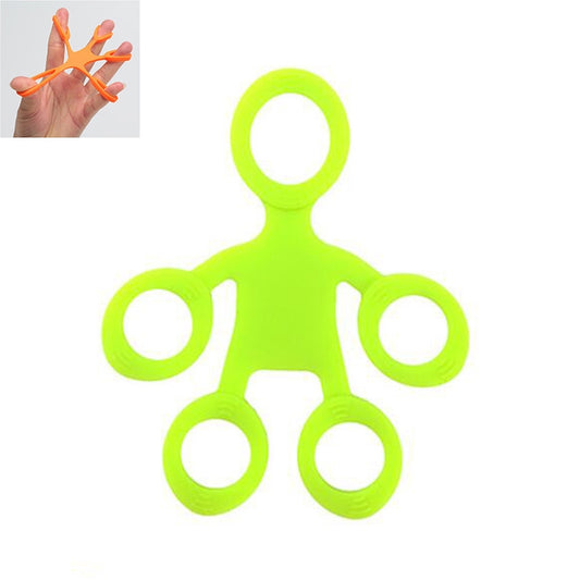 Humanoid Silicone Finger Puller Finger Force Wrist Exercise Pull Ring, Humanoid Green, Humanoid Blue, Humanoid Orange