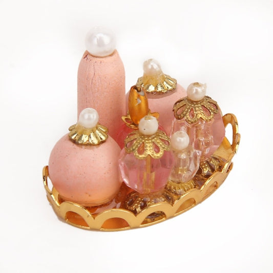 3 PCS Mini Doll House Dressing Table Decoration Cosmetic Set