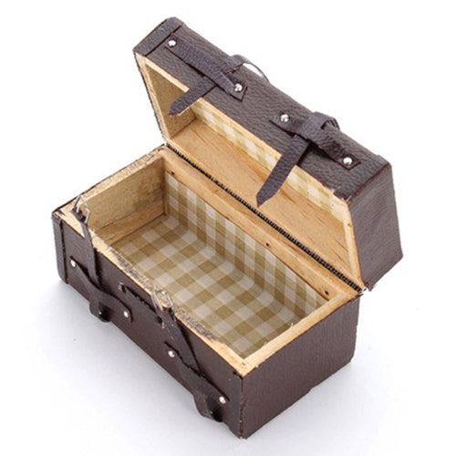 1/12 Miniature Dollhouse Carrying Vintage Suitcase Luggage Pretend Play Toys Accessory, Suitcase Luggage