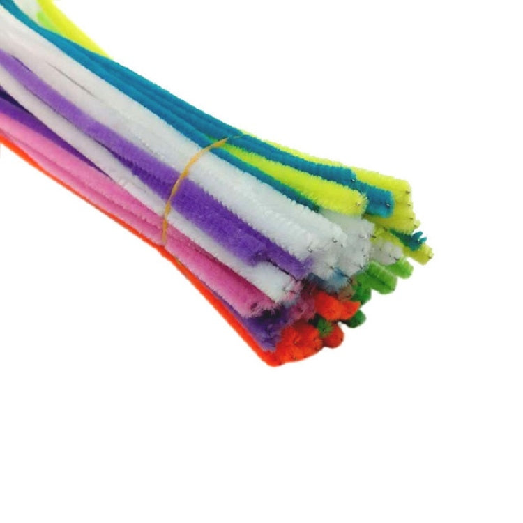 Plush chenille sticks set, multicolor bundled ends, random colors