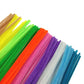 Plush chenille sticks bundle in bright rainbow colors with fuzzy texture