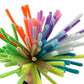 Rainbow plush chenille stick bundle, spread fan shape with colorful ends