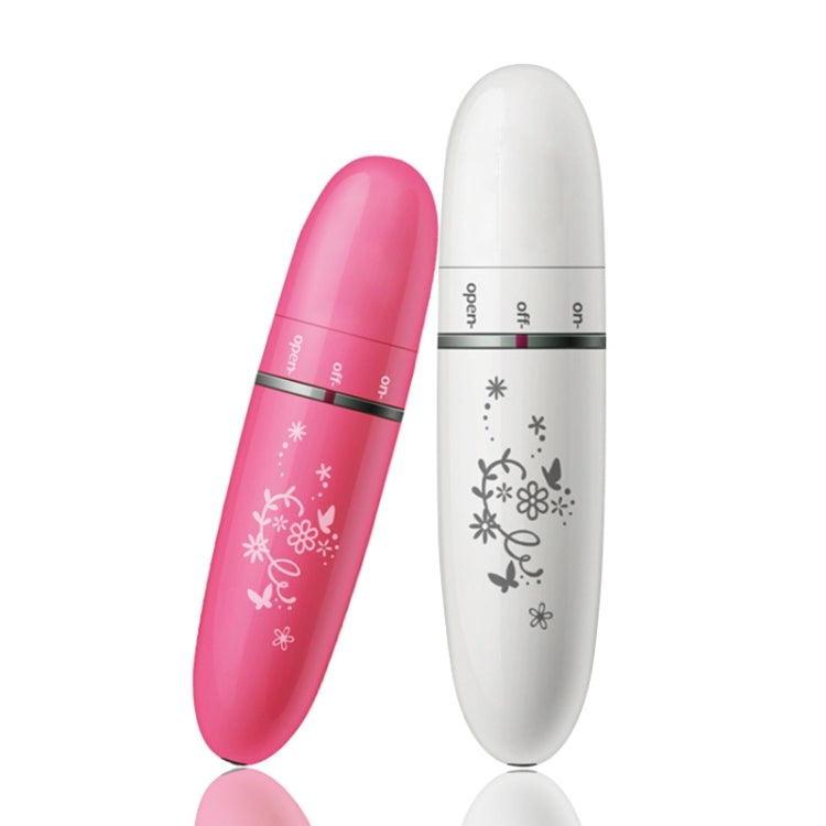 2-pack eye massagers: pink and white oval handheld devices with top control panel
