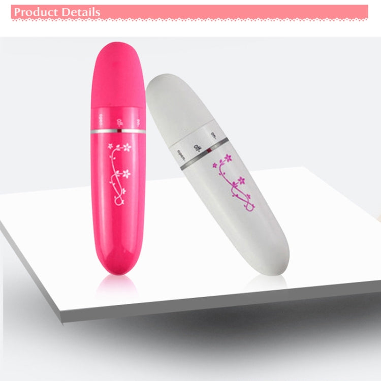 Pink and white mini electric eye massagers, oval devices shown side by side