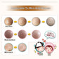 Blackhead removal chart showing before-and-after skin spots across three black levels