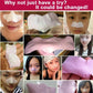 Multiple people using white nose strip masks in a before-and-after style collage