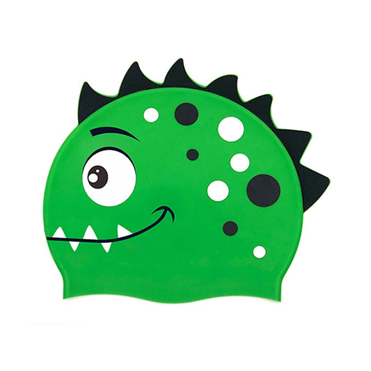 Children Cartoon Dinosaur Comfortable Silicone Swimming Cap, Children Swimming Cap(Blue1), Children Swimming Cap(Blue2), Children Swimming Cap(Green1), Children Swimming Cap(Green2), Children Swimming Cap(Pink)