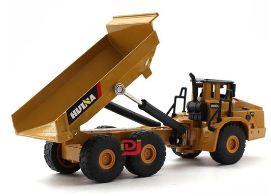 Alloy Articulated Dump Truck Model Children Alloy Toy Car Ornaments, Articulated Dump Truck