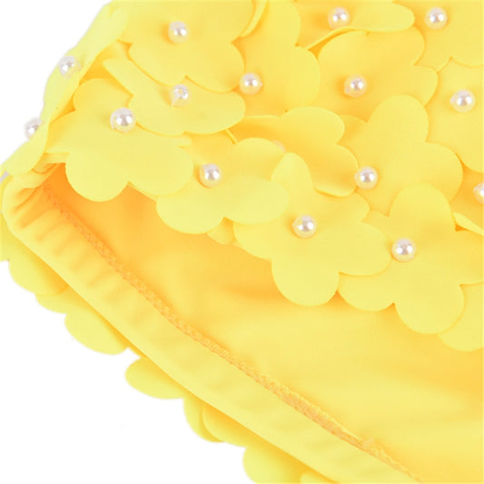 Pearl Three-dimensional Handmade Flower Swimming Cap for Women, Three-dimensional Flower(Yellow), Three-dimensional Flower(Red), Three-dimensional Flower(Purple), Three-dimensional Flower(Black), Three-dimensional Flower(Royal Blue)                    ...