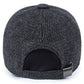 Dark gray baseball cap with adjustable strap on back and curved brim