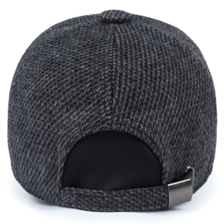 Dark gray baseball cap with adjustable strap on back and curved brim