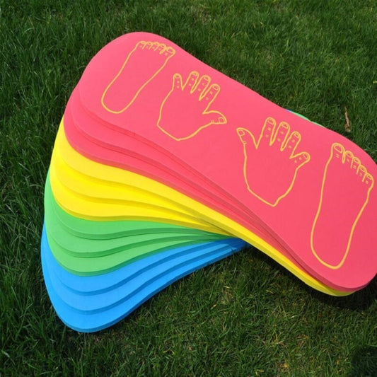 3 PCS Outdoor Sports Sense Training Equipment Foam Hands and Feet Cooperation Board Sports Game Toys for Children, Random Color Delivery, 3 PCS Hands and Feet Cooperation Board