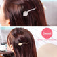Silver leaf hairpins with pearl center, two-piece wedding hair barrettes