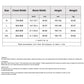 Women swimwear size chart with chest, waist, height, and weight measurements