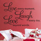 Live Love Butterfly Rumor Removable Wall Sticker, Live Love Butterfly