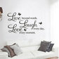 Live Love Butterfly Rumor Removable Wall Sticker, Live Love Butterfly