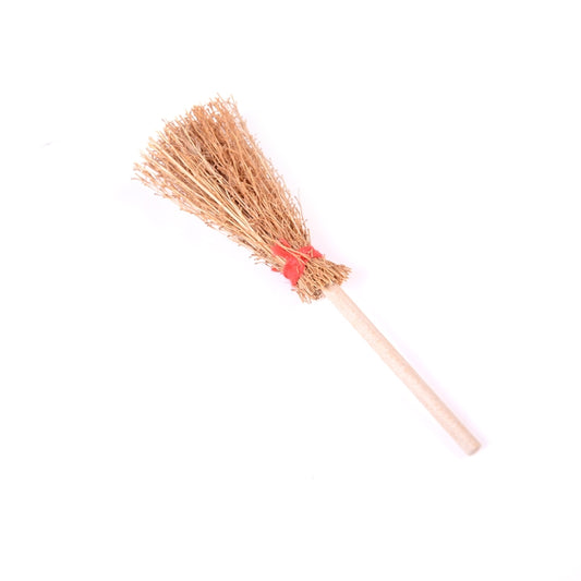 2 PCS Miniature Doll House Kitchen Patio Accessories Wooden Broom Children's Educational Toys, Wooden Broom