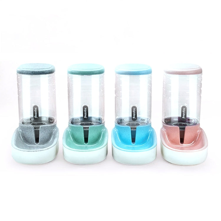 Pastel automatic pet water dispenser with clear reservoirs and four colored bases