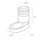 Automatic pet drinking fountain water dispenser size diagram with height and width labels