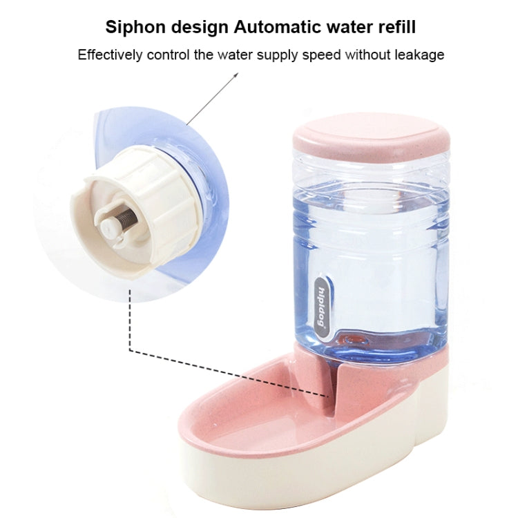 Automatic pet water dispenser siphon refill port under clear reservoir