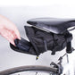 Bike pedal lock to flat converter on bike, black pad with strap mount