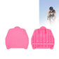 Bike pedal lock to flat converter, pink textured top and ridged underside