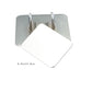 Stainless steel holder with small square white mixing plate for creams