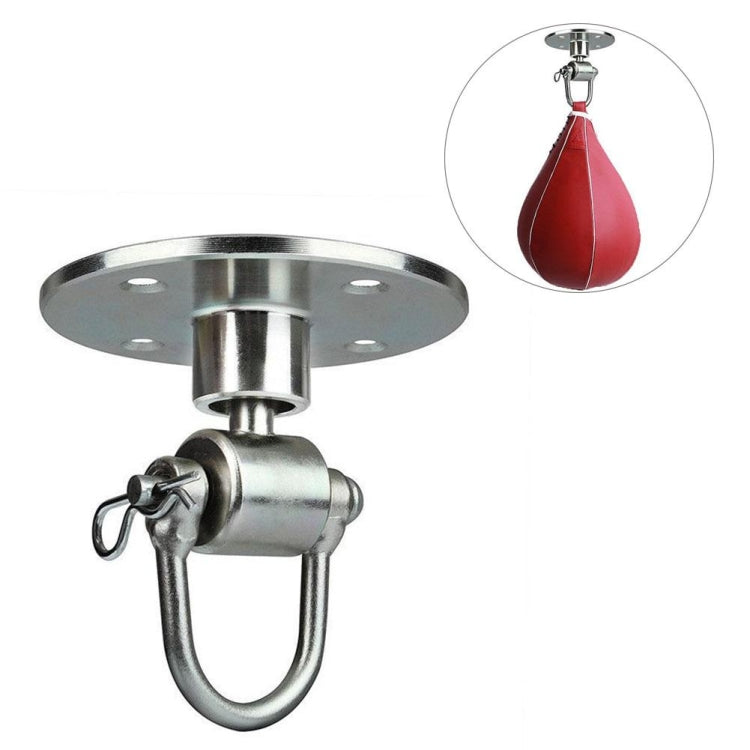 Metal speed ball rotator hook with mounting flange and U-shaped handle