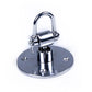 Metal speed ball hook with curved U-bail and circular base plate