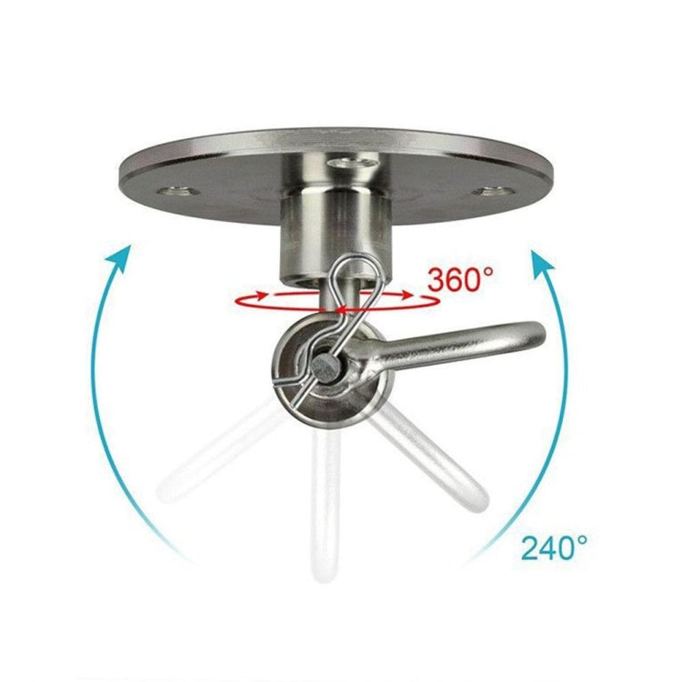360° swivel speed ball hook with crank handle and circular mount