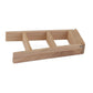 Miniature wooden ladder showing side rails and ladder steps, light wood