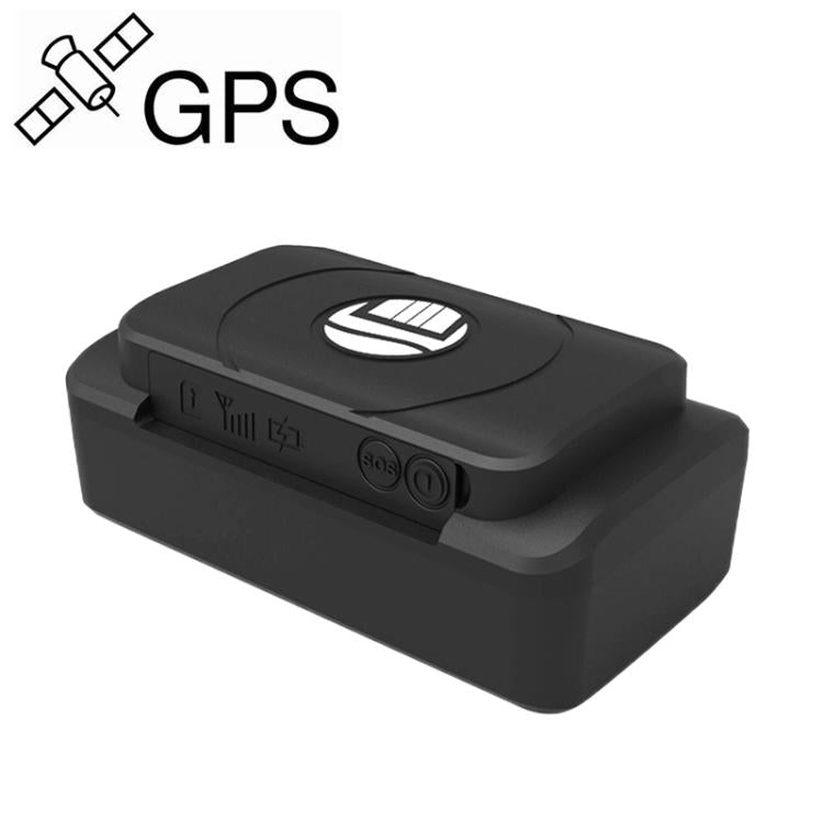 Black 4G GPS vehicle tracking tracker with indicator lights and button panel