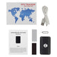GPS tracker kit with manual, black device, and USB charging cable