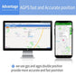 GPS tracker app map view on desktop monitor and smartphone
