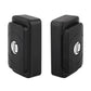 Pair view of black 4G GPS vehicle tracker, showing front and back panels