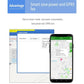 4G GPS tracking app on smartphone showing live map and device status