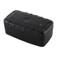 Black GPS tracker device in rectangular housing with top controls
