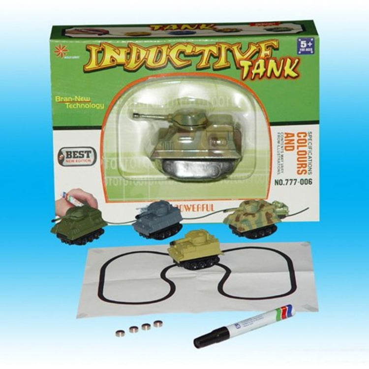 Inductive tank toy set box with two tanks and inductive pen, age 5+
