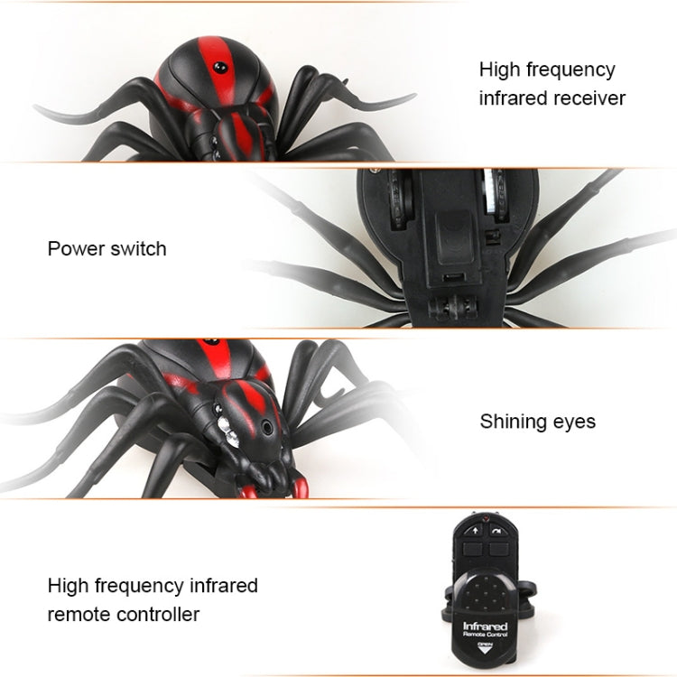 Infrared remote control spider toy with bright eyes and infrared remote controller