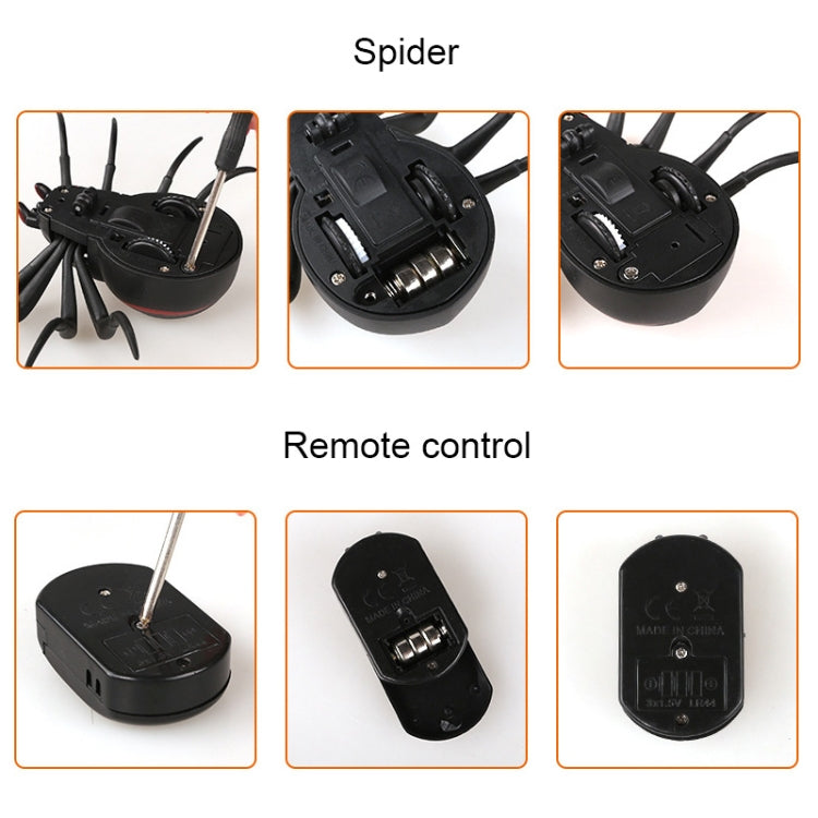 Infrared remote control spider toy with black infrared remote controller