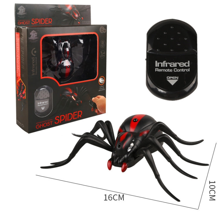 Infrared remote control spider toy with retail box and black infrared remote controller