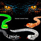 Remote control snake toy set with green, orange, white, and black coiled snakes