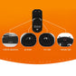 Infrared remote control for cockroach toy, black remote with button icons and indicator light