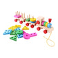 Wooden Train Shape Building Blocks Toy Baby Early Learning Training Toy, Train Shape
