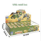 Retail box for green military building block set with multiple vehicle builds shown