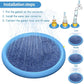 Round PVC sprinkler splash mat with water pipe connector inlet